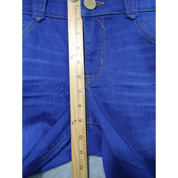 Democracy Jeans Womens 10 Blue Denim Skinny Ab Solution Mid Rise Dark Wash - Picture 4 of 9